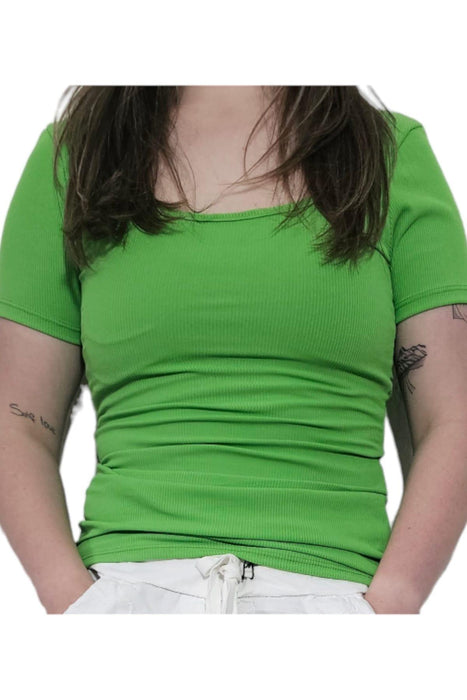 Imicoco - Dames Basic T-shirt in Groen - Chique Design