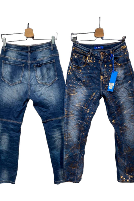 S.Woman - Jeans met Koperlook - Chique Design