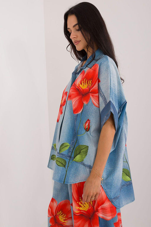 Italy Moda Dames Overhemd met Korte Mouwen - Chique Design