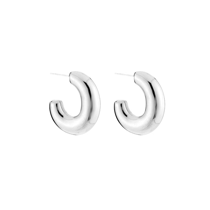 Michelle Bijou - Stijlvolle Chunky Hoops Oorbellen in Zilver - Chique Design