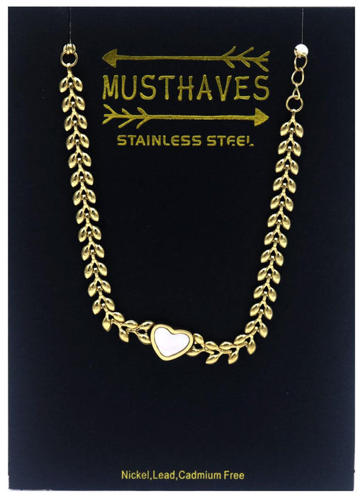 Musthaves - Gouden Roestvrij Stalen Armband met Hart - Chique Design