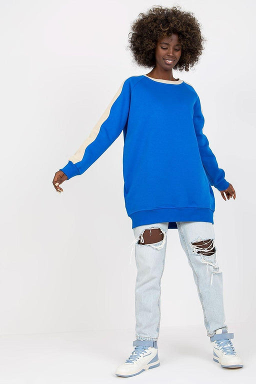 Rue Paris - Sweater met Boothals en Contrasterende Strepen - Chique Design
