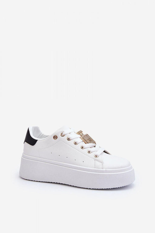 Step in Style - Stijlvolle Plateau Dames Sneakers met Parfum Versiering - Chique Design