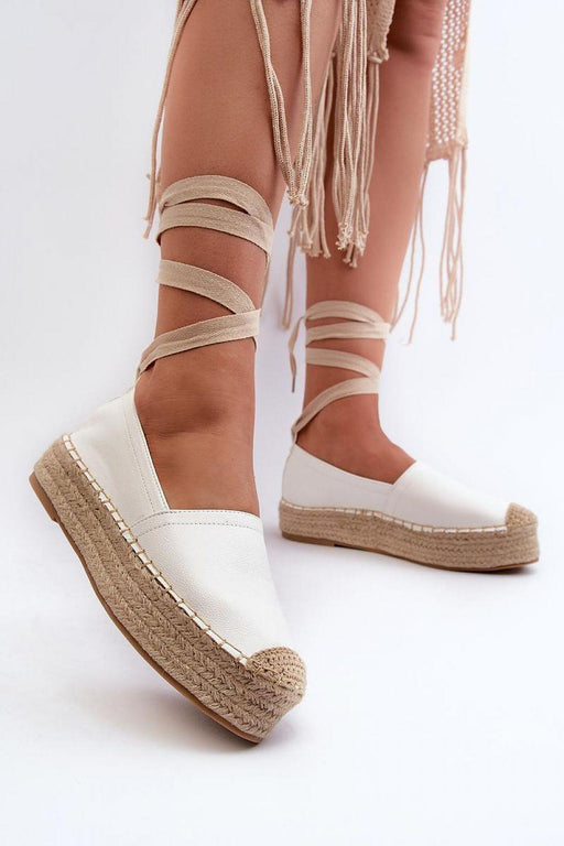 Step in style - Suède Dames Espadrilles met Platformzool en Veters - Chique Design