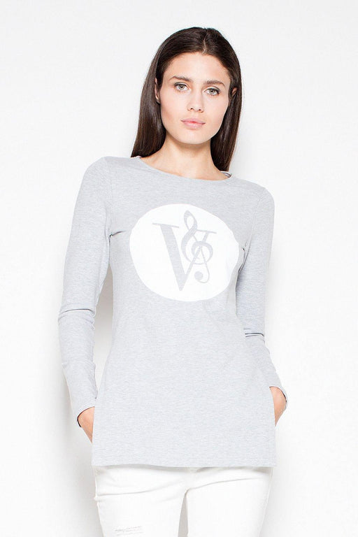 Venaton - Asymmetrische Sweater met Originele Print - Chique Design